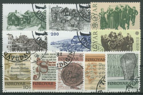 Färöer 1981 kompletter Jahrgang (59/69) gestempelt (G17802)