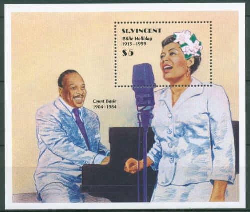 St. Vincent 1989 Jazzmusiker Billie Holiday Block 67 postfrisch (C64880)