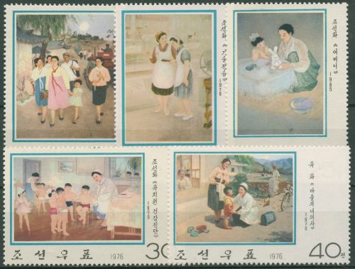 Korea (Nord) 1976 Gemälde 1473/77 ungebraucht ohne Gummierung