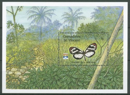St. Vincent-Grenadinen 1992 GENOVA Schmetterlinge Block 99 postfrisch (C64955)