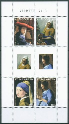 St.Maarten 2013 Gemälde Jan Vermeer 230/33 K postfrisch (C64975)