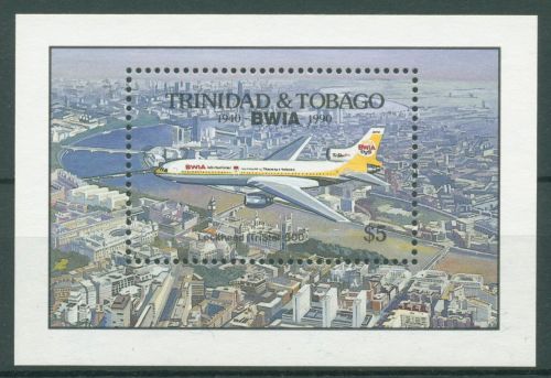 Trinidad & Tobago 1990 BIWA Flugzeuge Block 41 postfrisch (C64983)