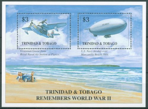 Trinidad & Tobago 1996 Weltkrieg Flugzeuge Block 45 postfrisch (C64984)