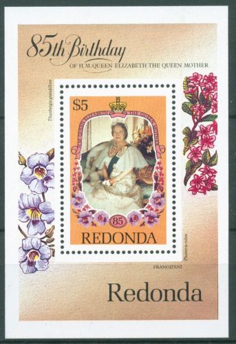 Antigua - Redonda 1985 Königinmutter Elisabeth Block 27 postfrisch (C64985)