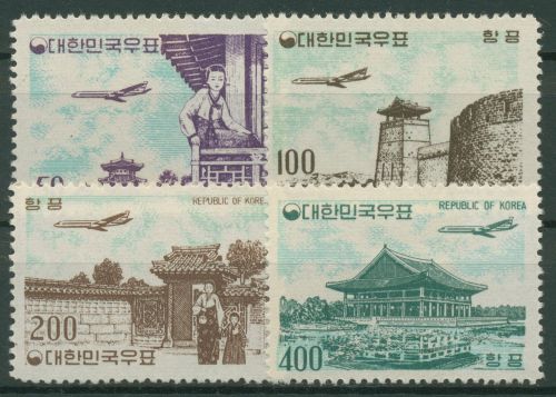 Korea (Süd) 1961 Flugzeug über Sehneswürdigkeiten 338/41 postfrisch