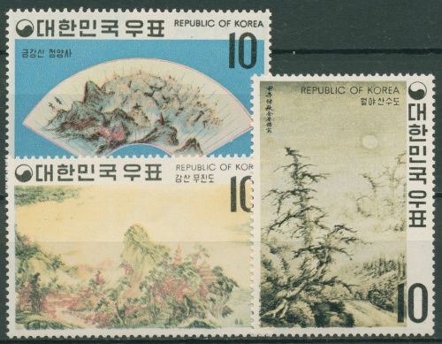 Korea (Süd) 1970 Gemälde Landschaften 725/27 ungebraucht ohne Gummierung