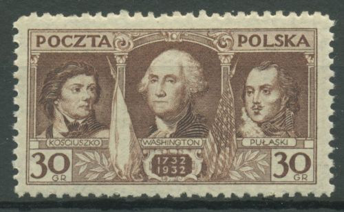 Polen 1932 200. Geburtstag von George Washington 271 postfrisch