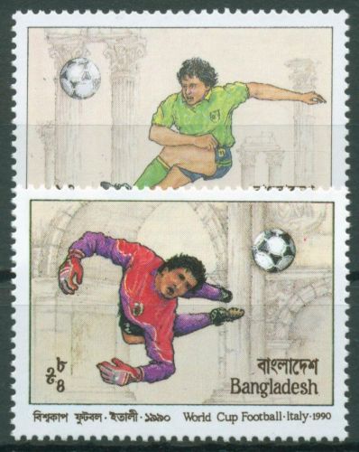 Bangladesch 1990 Fußball-WM Italien 332/33 postfrisch