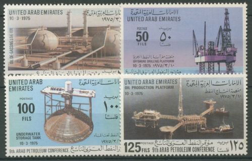 Vereinigte Arabische Emirate 1975 9. Arabische Erdölkonferenz 31/34 postfrisch