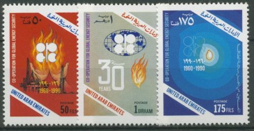 Vereinigte Arabische Emirate 1990 30 Jahre OPEC 316/18 postfrisch