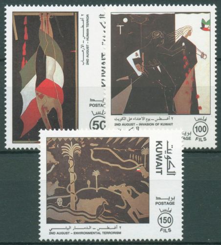 Kuwait 1991 Gemälde 1284/86 postfrisch