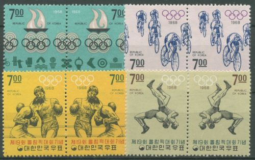 Korea (Süd) 1968 Olympia Sommerspiele Mexiko 628/35 ZD postfrisch, 4 Paare,bügig