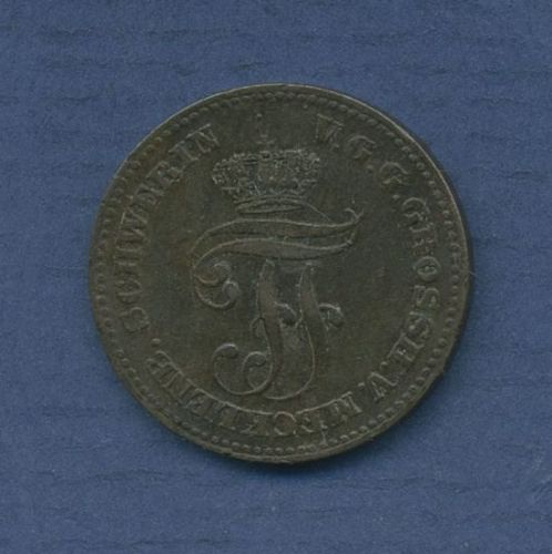 Mecklenburg-Schwerin 2 Pfennige 1872, Friedrich Franz II., J 61 ss (m68114)