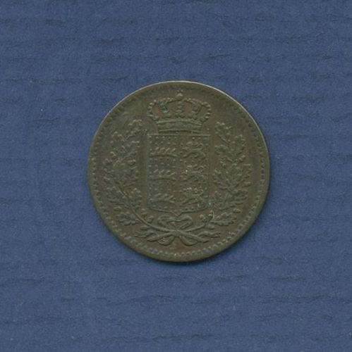Württemberg 1/4 Kreuzer 1855, König Wilhelm I., J 64 ss (m6823)