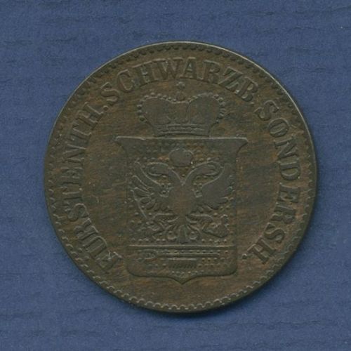 Schwarzburg 3 Pfennige 1858, Günther Friedrich Carl II., J 71 ss (m6826)