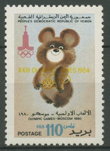 Jemen (Südjemen) 1984 Olympia Los Angeles Maskottchen Mischa A 355 postfrisch