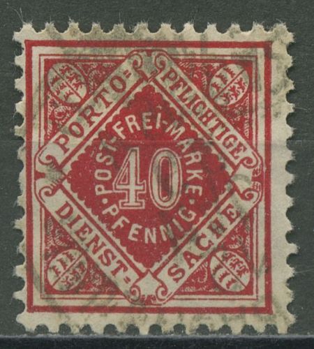 Württemberg Dienstmarken 1921 Ziffer in Raute 153 gestempelt