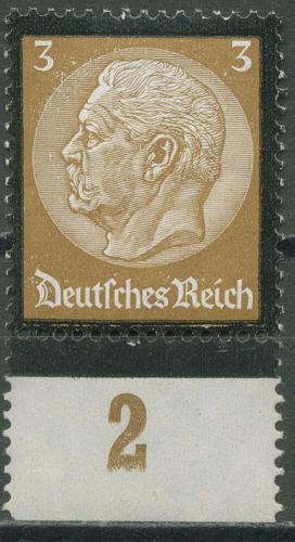 Deutsches Reich 1934 Tod von Paul v. Hindenburg Unterrand 548 UR postfrisch
