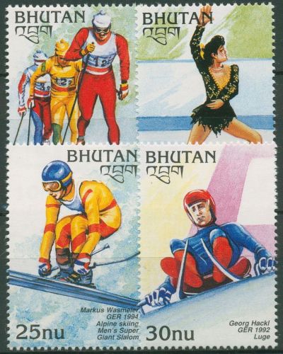 Bhutan 1997 Olympia Winterspiele Medaillengewinner 1633/36 postfrisch