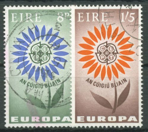 Irland 1964 Europa CEPT Stilisierte Blume 167/68 gestempelt