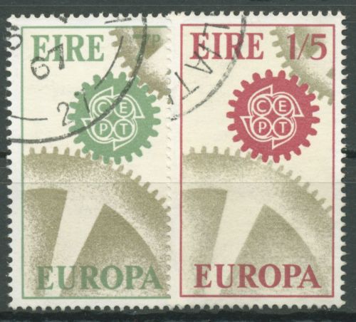 Irland 1967 Europa CEPT Zahnräder 192/93 gestempelt