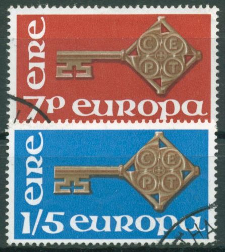 Irland 1968 Europa CEPT Schlüssel 202/03 gestempelt