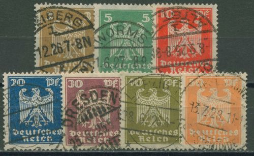 Deutsches Reich 1924 Freimarken: Neuer Reichsadler 355/61 X TOP-Stempel