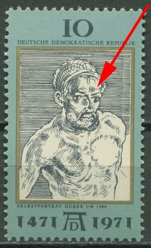 DDR 1971 500. Geb. Albrecht Dürers m. Plattenfehler 1672 F 50 postfrisch