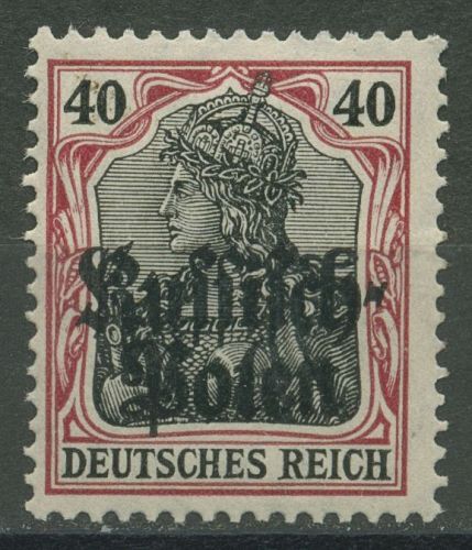 Deutsche Post in Polen 1915 Germania m. Aufdruck Russisch Polen 5 postfrisch