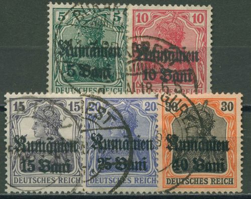 Militärverwaltung in Rumänien 1918 Germania mit Aufdruck 8/12 gestempelt