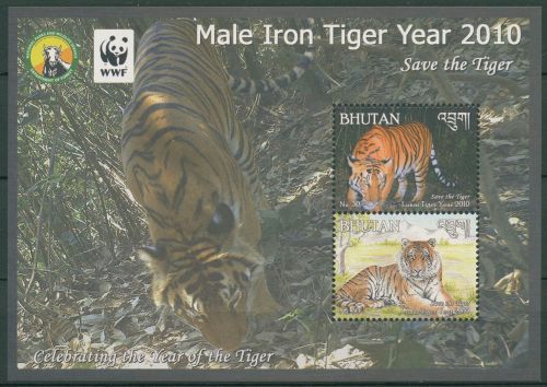 Bhutan 2010 Chinesisches Neujahr Jahr des Tigers Block 488 postfrisch (C65045)