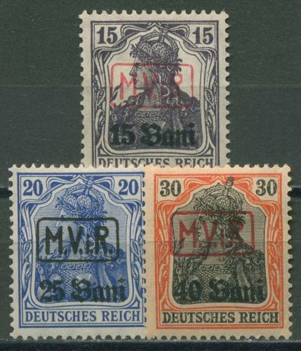 Militärverwaltung in Rumänien 1917 Germania mit Aufdruck 1/3 mit Falz