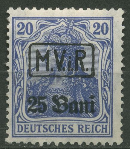 Militärverwaltung in Rumänien 1917 Germania mit Aufdruck 2 mit Falz
