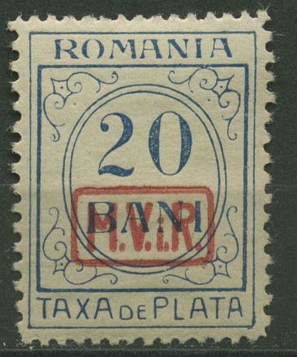 Militärverwaltung in Rumänien 1918 Portomarke P 3 mit Falz