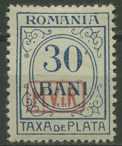 Militärverwaltung in Rumänien 1918 Portomarke P 4 mit Falz