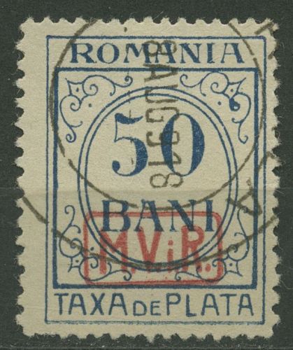 Militärverwaltung in Rumänien 1918 Portomarke P 5 gestempelt