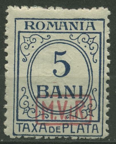 Militärverwaltung in Rumänien 1918 Portomarke P 6 mit Falz