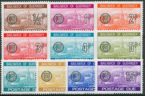 Guernsey Portomarken 1977 Hafenstadt St. Peter Port P 18/27 postfrisch