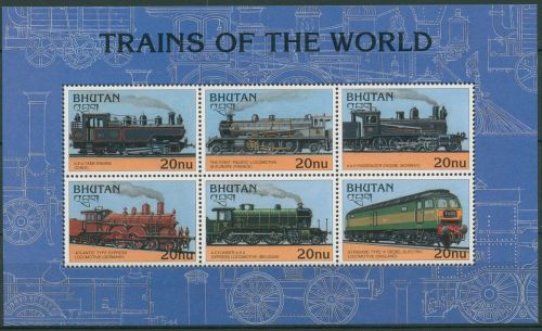 Bhutan 1996 Eisenbahn Lokomotiven 1618/23 K postfrisch (C65073)