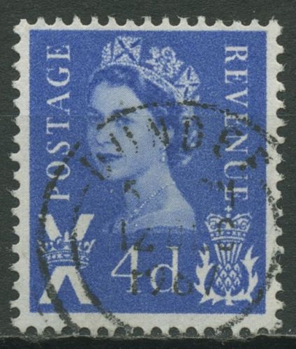 Großbritannien-Schottland 1966 Königin Elisabeth II. 4 x gestempelt