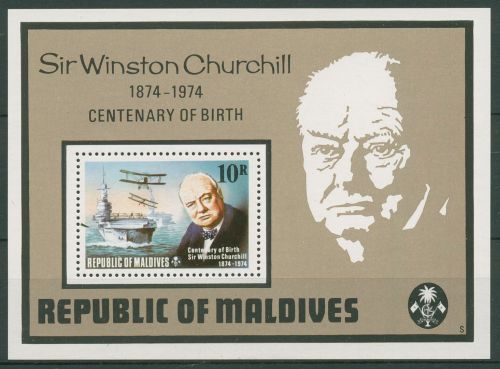 Malediven 1974 Winston Churchill Block 28 A postfrisch (C65085)