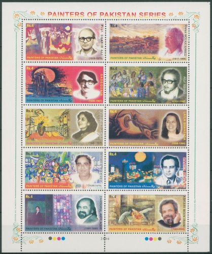 Pakistan 2006 Kunst Maler Gemälde 1283/92 K postfrisch (C65103)