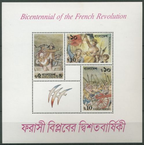 Bangladesch 1989 200 Jahre Französische Revolution Block 15 postfrisch (C11631)