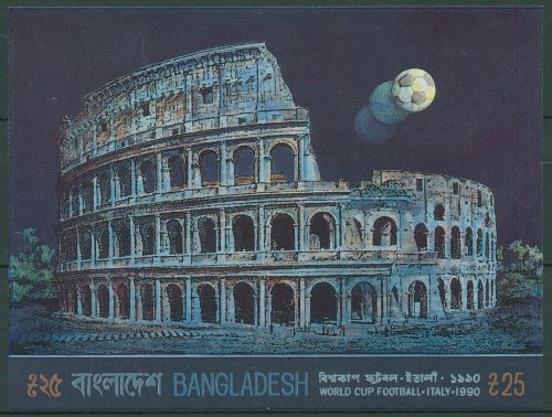 Bangladesch 1990 Fußball-WM Italien Kolosseum Rom Block 17 postfrisch (C65104)