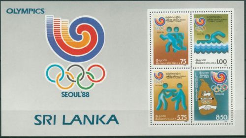 Sri Lanka 1988 Olympische Sommerspiele Seoul Block 37 postfrisch (C30417)