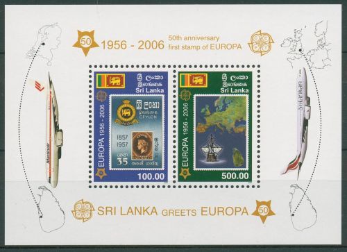 Sri Lanka 2006 CEPT 50 Jahre Europamarken Block 102 postfrisch (C65118)