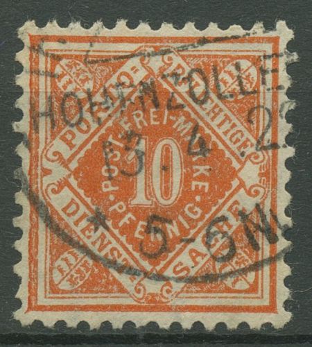 Württemberg Dienstmarken 1921 Ziffer in Raute 150 gestempelt