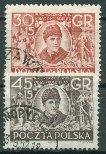 Polen 1952 Arbeiterpartei "Proletariat" 762/63 gestempelt