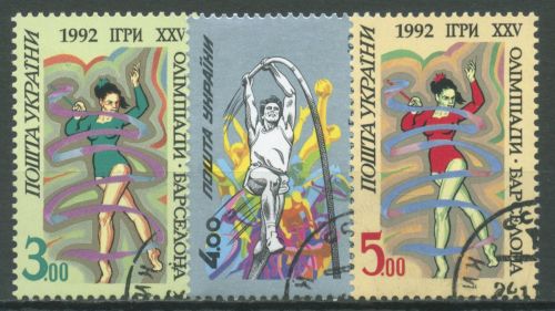 Ukraine 1992 Olympia Sommerspiele Barcelona 83/85 gestempelt