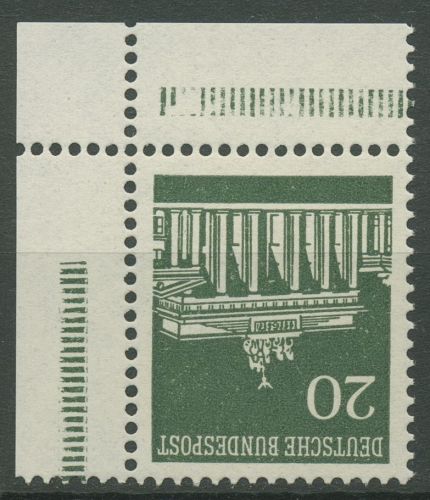 Bund 1966 Brandenburger Tor Ecke aus MHB, 507 ER 13.1 postfrisch
